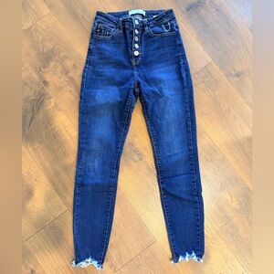 KanCan Dark Blue High Rise Ankle Jeans